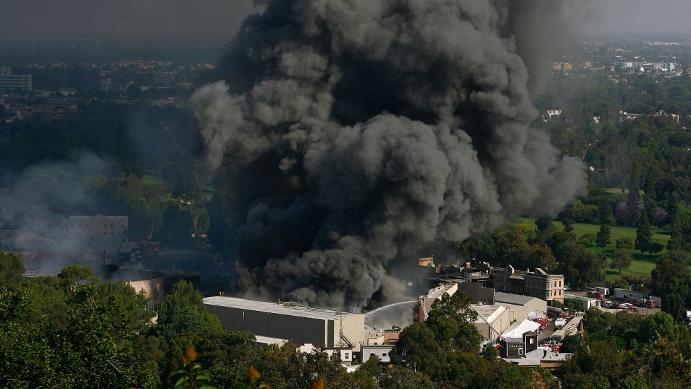 Fire at Universal Studios backlot