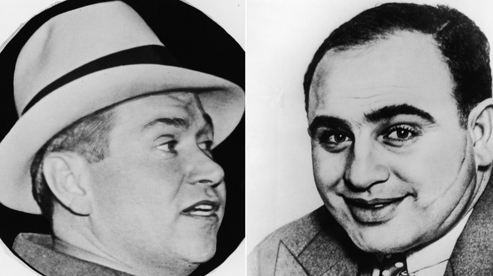Bugs Moran (left) and Al Capone (right)