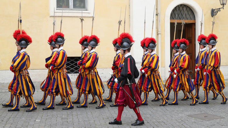 Swiss Guard on parade, Vatican City