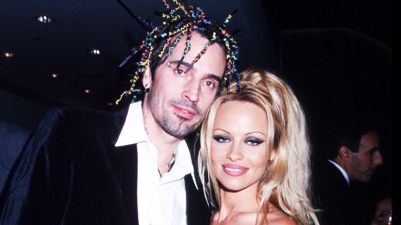 Pamela Anderson and Tommy Lee smiling