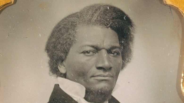 Frederick Douglass looking firmly