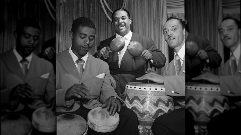 Afro-Cuban Jazz band with maracas and congo drums