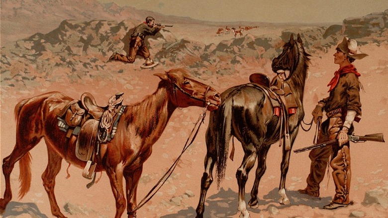 "Hunting Antelope" Frederic Remington, 1890