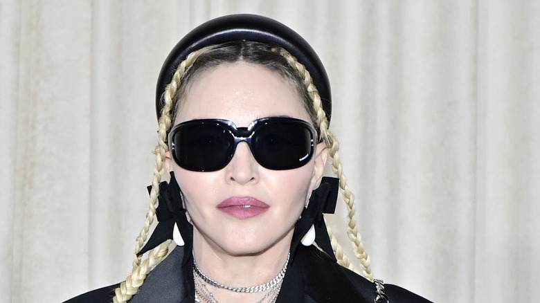 Madonna wearing sunglasses