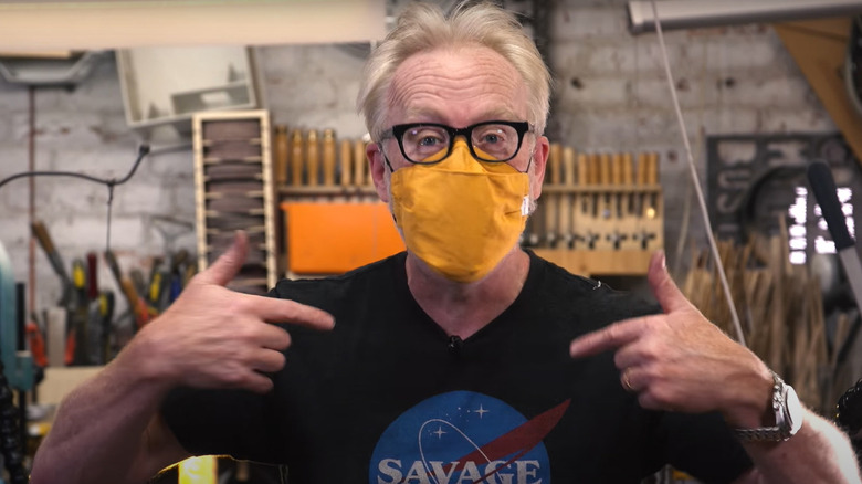 Adam Savage with his mask