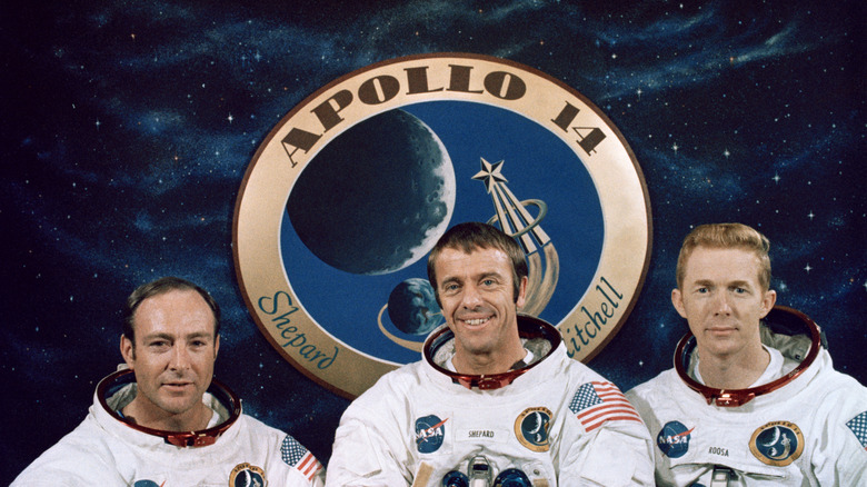 Apollo 14 mission crew posing