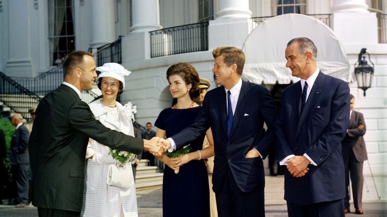President Kennedy and Vice President Johnson meet with Shepard