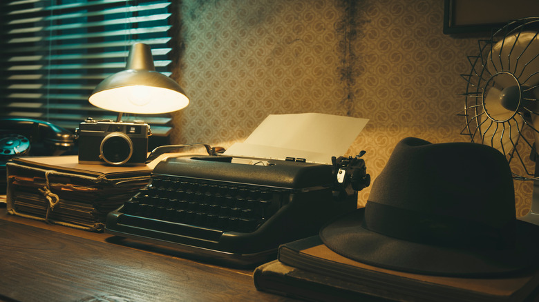 typewriter and fedora
