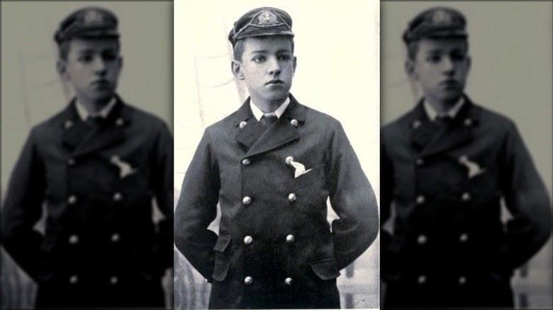 Ernest Shackleton in uniform age 16