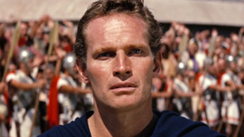 Cropped screenshot of Charlton Heston from the trailer for the film Ben-Hur