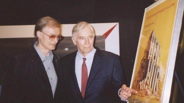 Claude Heater and Charlton Heston at the Academy Final Showing of Ben-Hur.