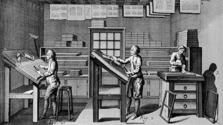 printing press typesetting 