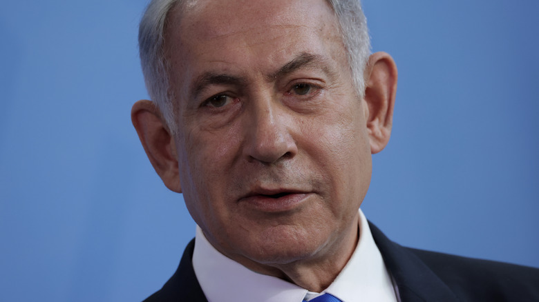 Benjamin Netanyahu close-up