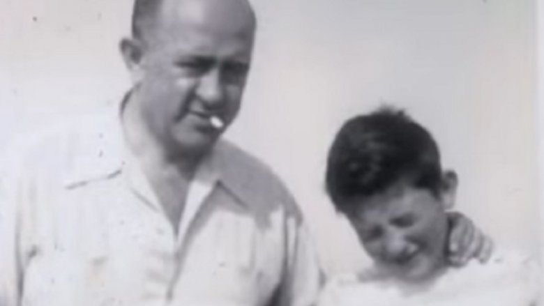 Young Bernie Sanders with his father