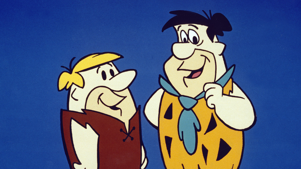 cartoon of Barney and Fred from "The Flintstones"