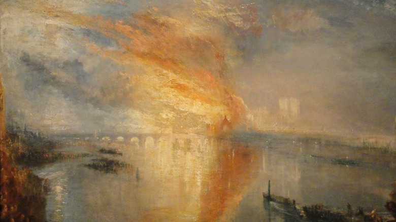 The Burning of the Houses of Lords and Commons painting