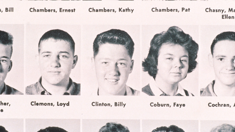 Bill Clinton in a yearbook