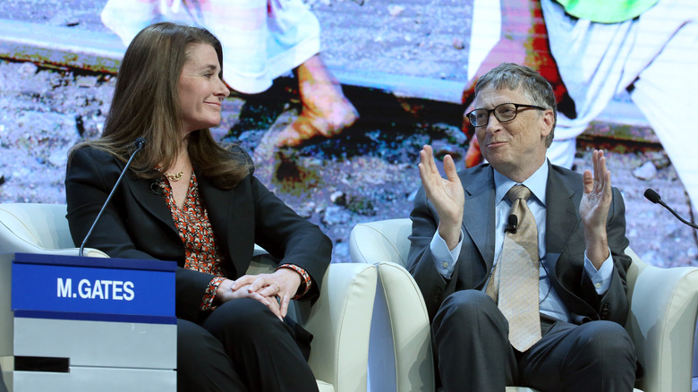 Bill and Melinda Gates at economic forum