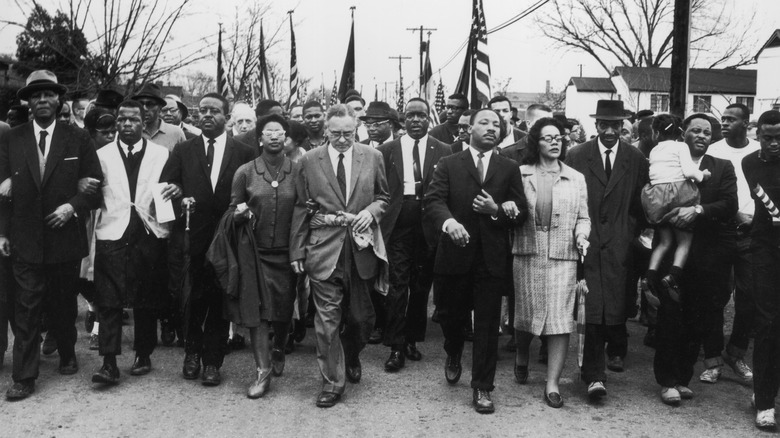 Martin Luther King leads march