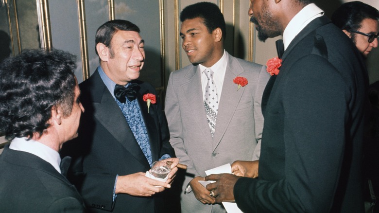 Bill Russell chats with Muhammad Ali