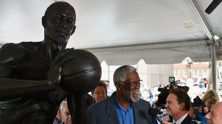 Bill Russell attends statue unveiling