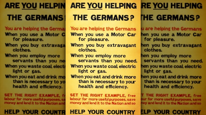 WW1 poster appealing to the public to support the war effort