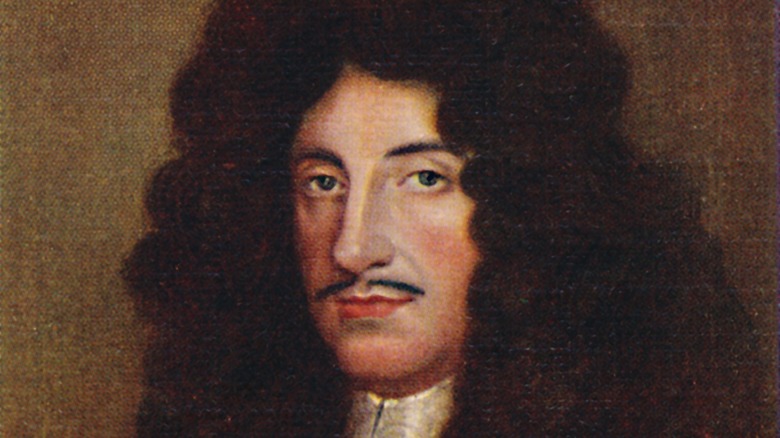 Charles II looking serious with mustache