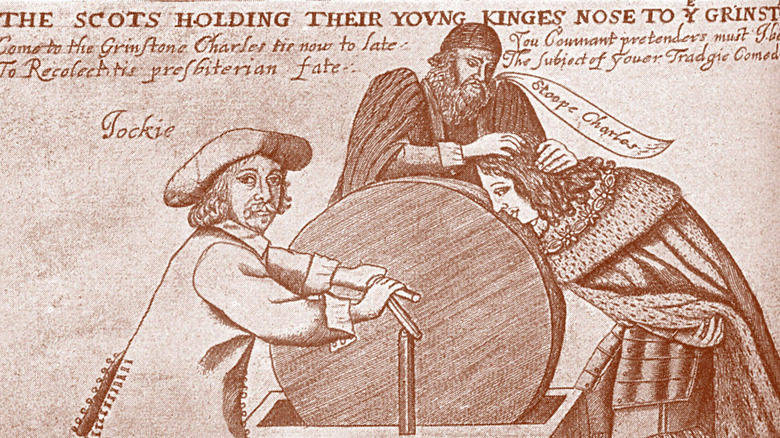 A cartoon spoofs Presbyterians and Charles II relationship