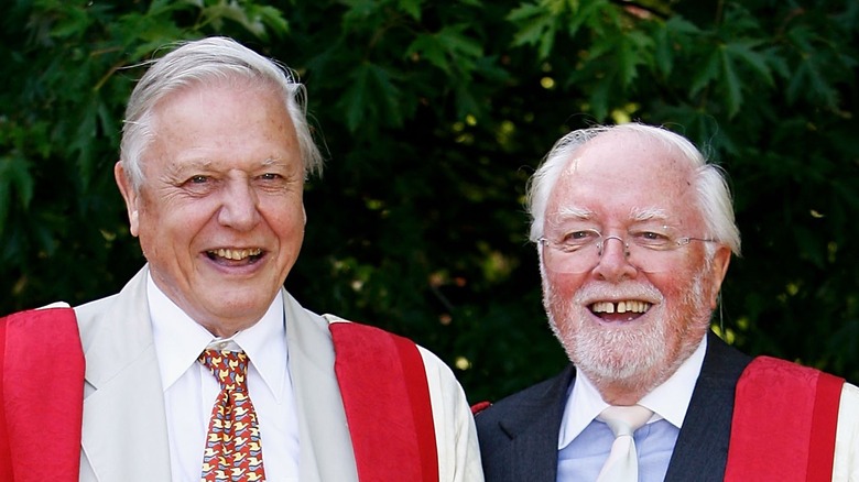 David (left) and Richard Attenborough share a laugh