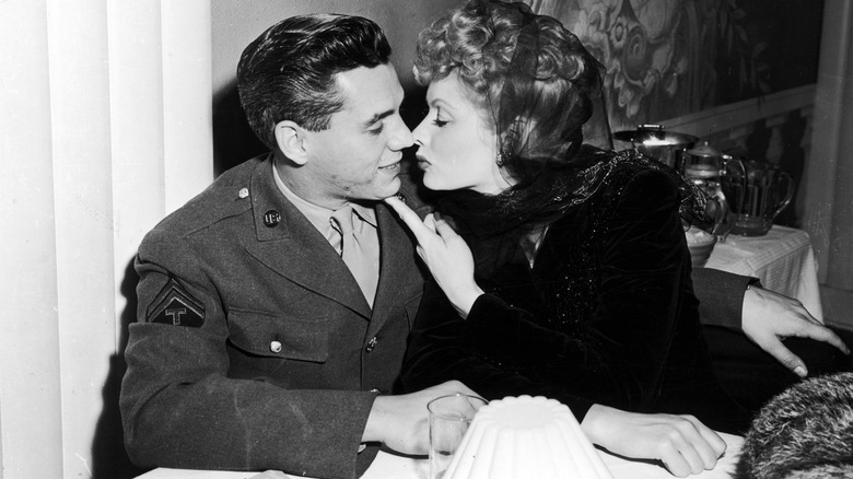 lucy with desi in army uniform