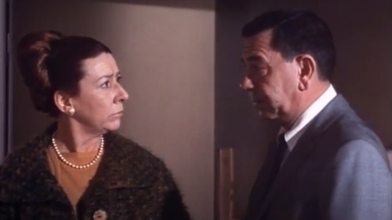 Joe Friday (Jack Webb) gets the facts from a witness on a late '60s episode of "Dragnet"