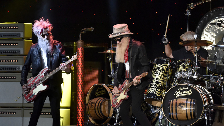 Elwood Francis, Billy Gibbons, and Frank Beard of ZZ Top