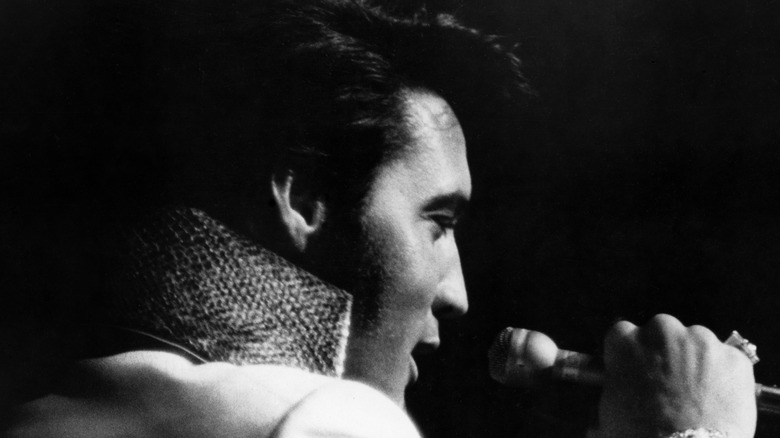 Elvis Presley on stage in 1970