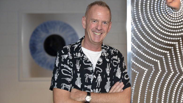 Fatboy Slim Norman Cook at an art gallery