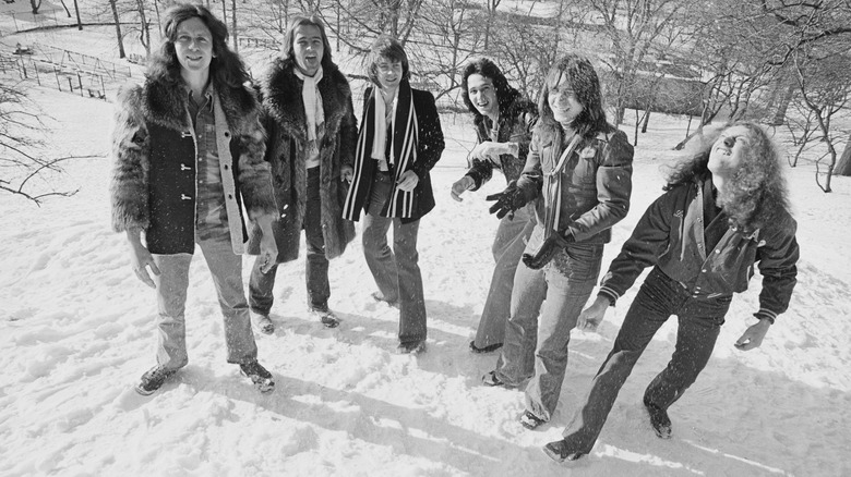 70s-era foreigner in the snow