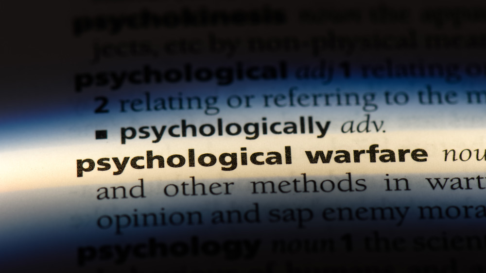 Psychological warfare as seen in a dictionary.