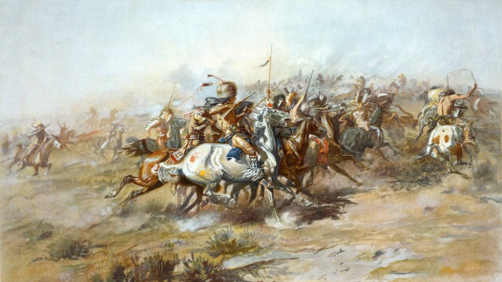 The Custer Fight by Charles Russell