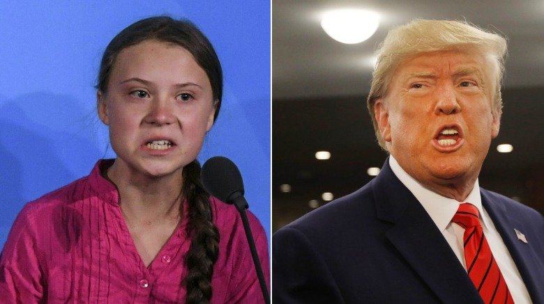 Greta Thunberg and Donald Trump
