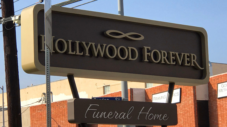Closeup of Hollywood Forever sign