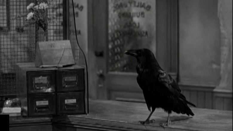 Jimmy the Raven oversees a tense scene at the Bailey Building and Loan