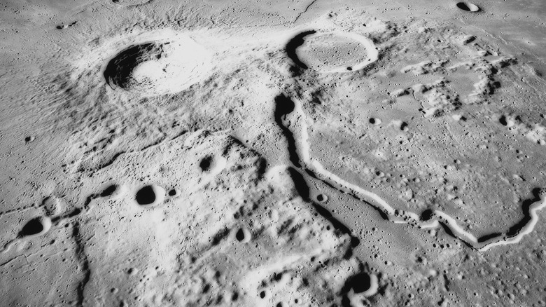 craters on lunar surface