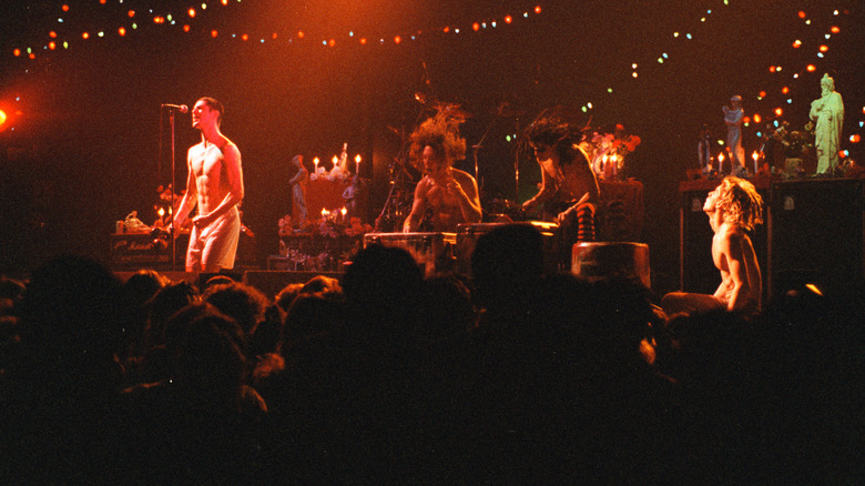 Jane's Addiction performing on stage in the early 1990s