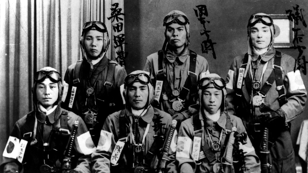 kamikaze pilots wearing gear