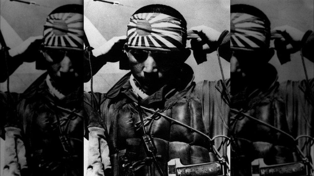 kamikaze pilot wearing bandanna 