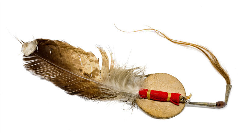 Native American feather with horse hair