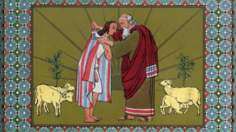 jacob gives joseph his coat of many colors
