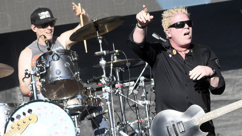 Josh Freese and Dexter Holland of The Offspring performing onstage