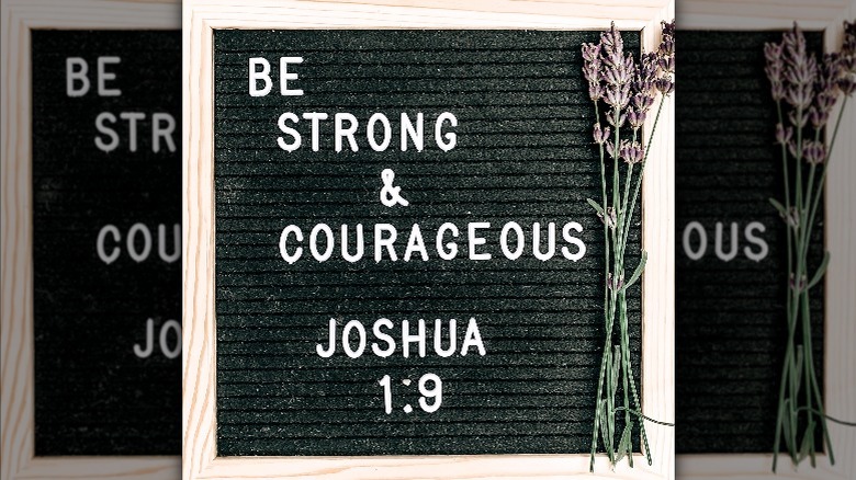 Joshua 1:9 Bible Verse on Letter Board