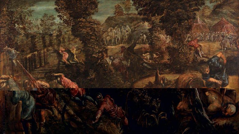 battle between the Israelites and the Philistines painting