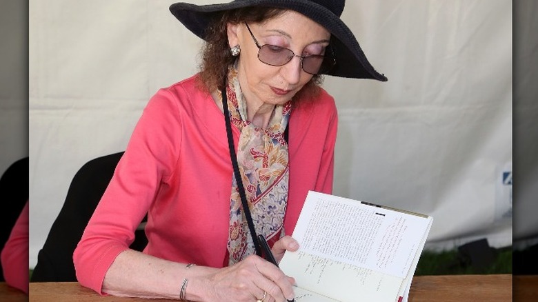 Joyce Carol Oates at a book signing
